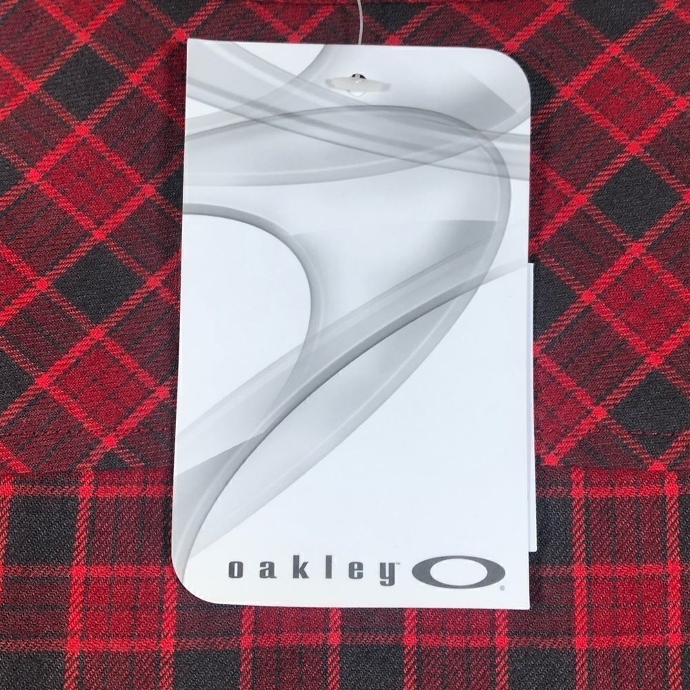 Oakley Med, Button Front Plaid Shirt, Woodland Red and Gray - Picture 11 of 12